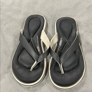 Adidas Black and White Sandals